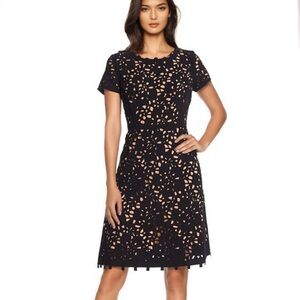 Shani Laser Cut Fit & Flare Dress